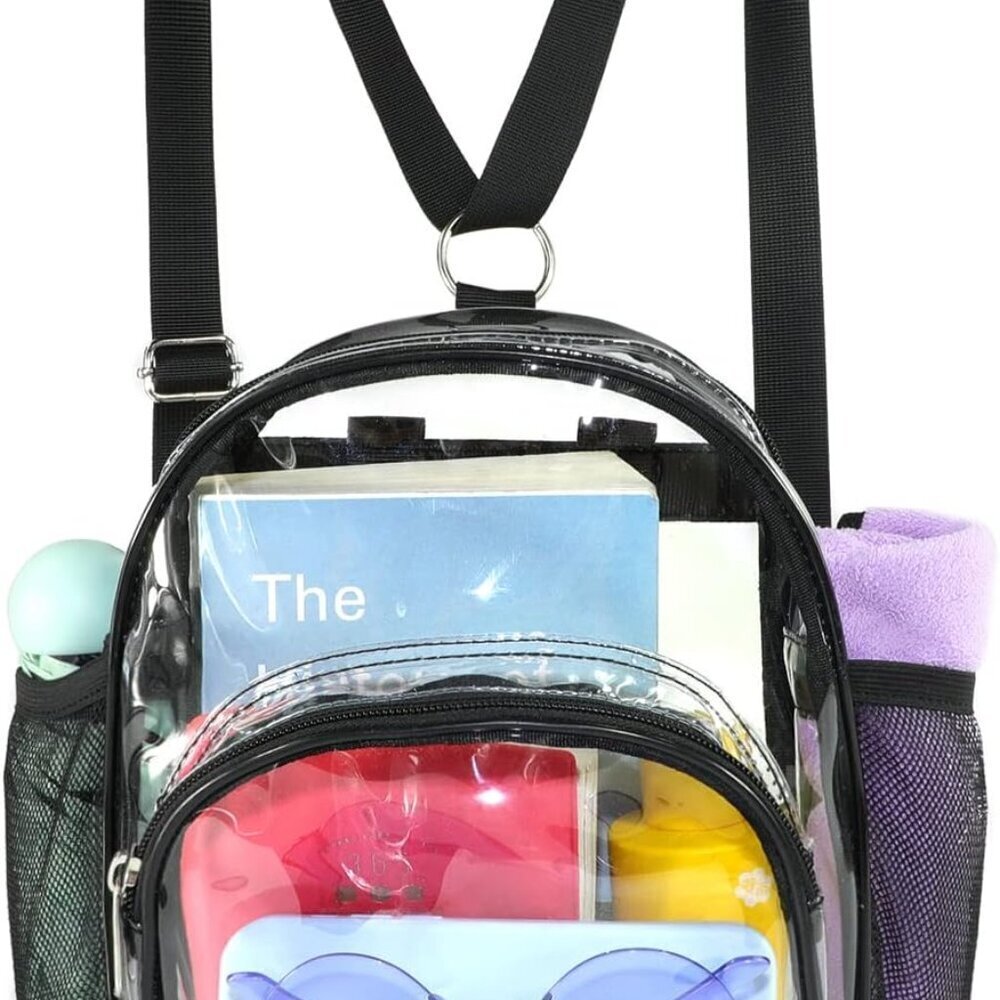 Clear Backpack Women Stadium Approved Convertible Crossbody Small Durable